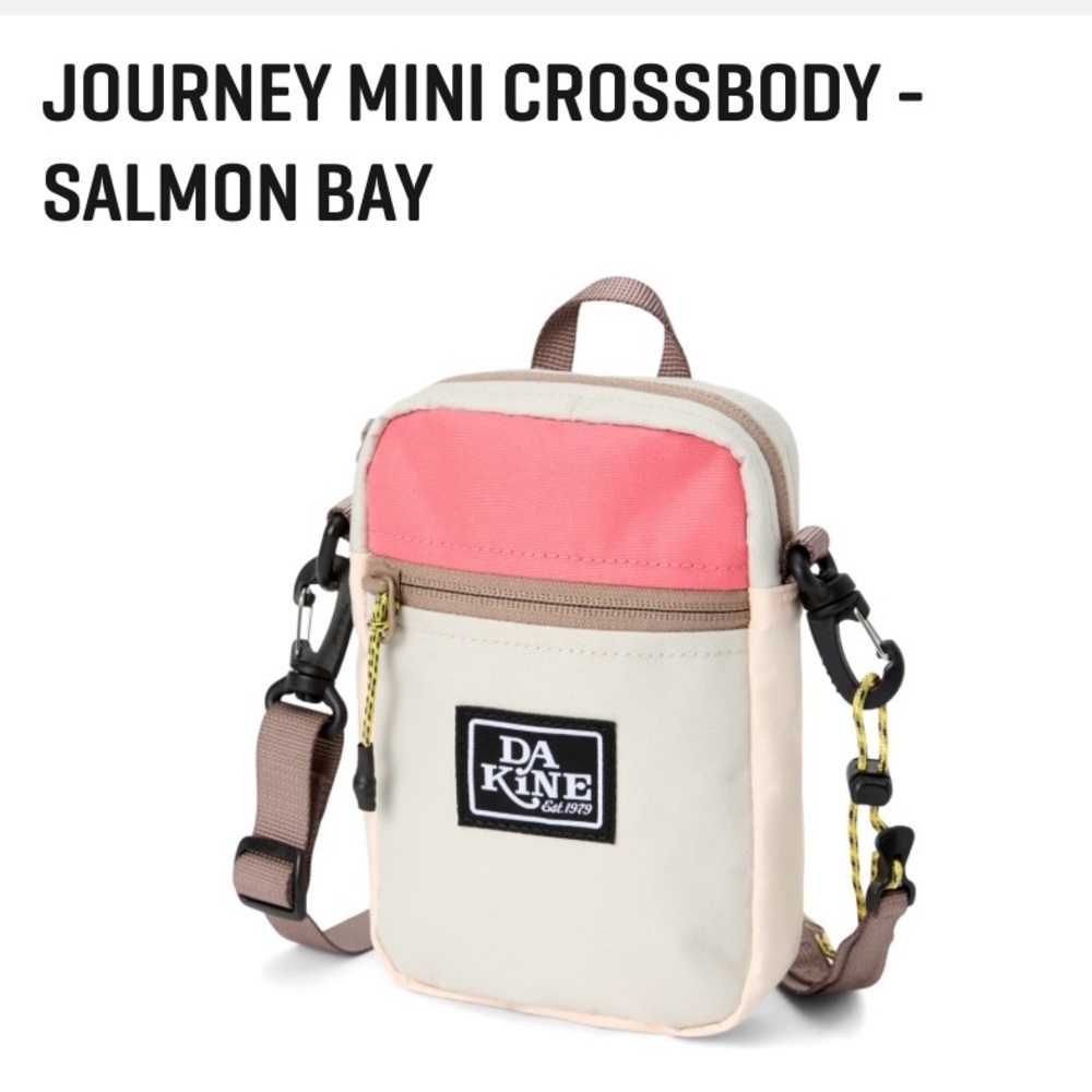 NWT - Dakine Journey Mini Crossbody Bag - Coral and Beige